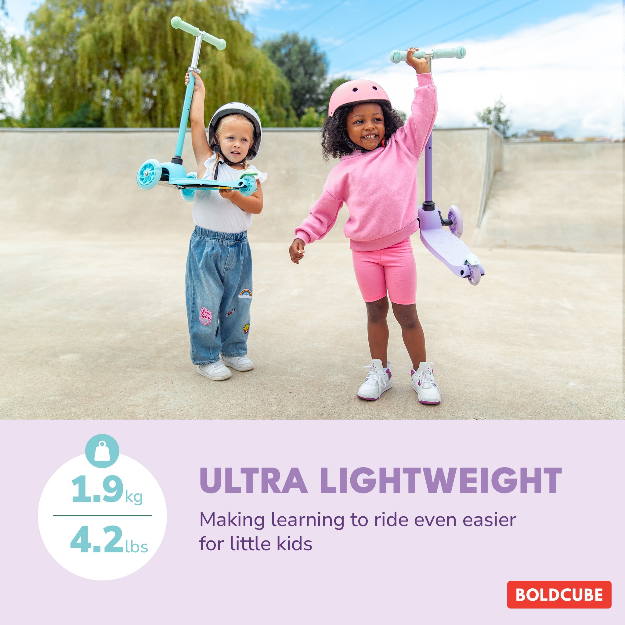 BOLDCUBE Teeny scooter, lilac colorway