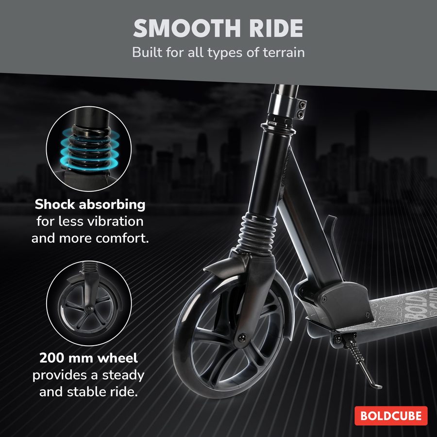 BOLDCUBE Big 2 Wheel, charcoal: smooth ride