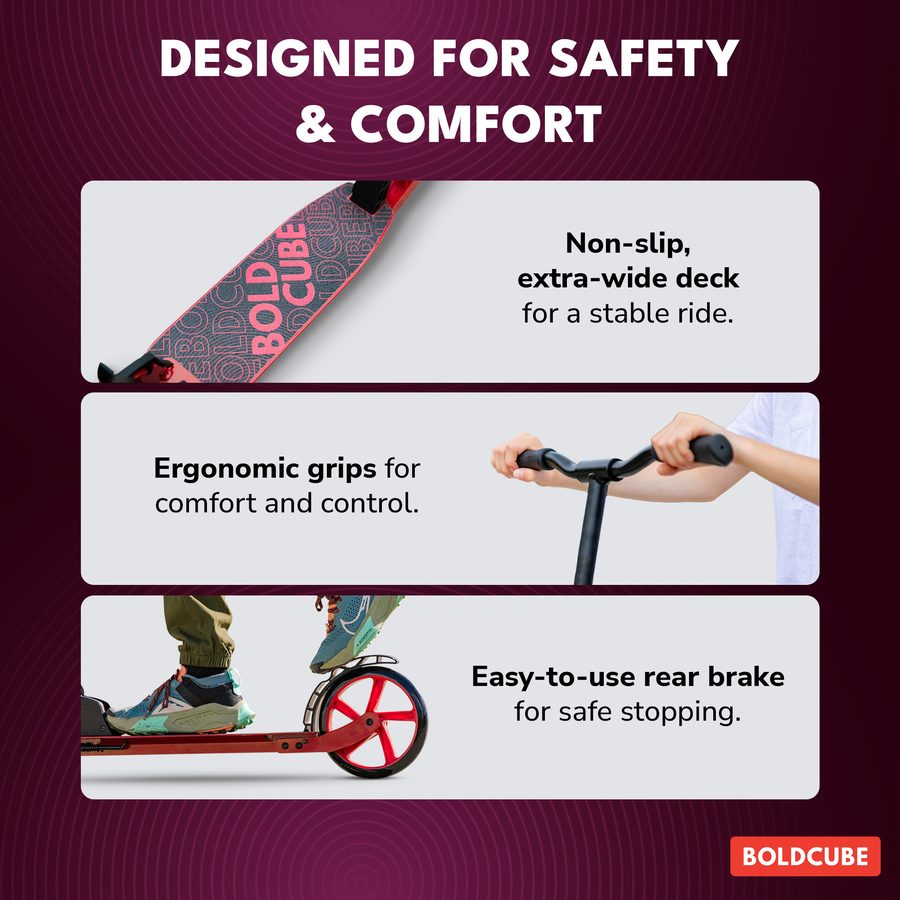 BOLDCUBE Big 2 Wheel, magenta: designed for safety and comfort