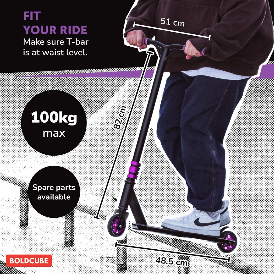 BOLDCUBE infographic, purple colorway