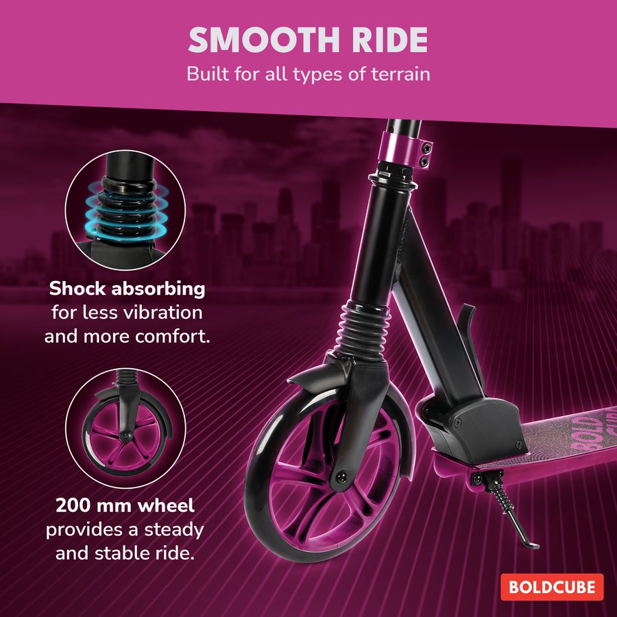 BOLDCUBE Big 2 Wheel, magenta: smooth ride