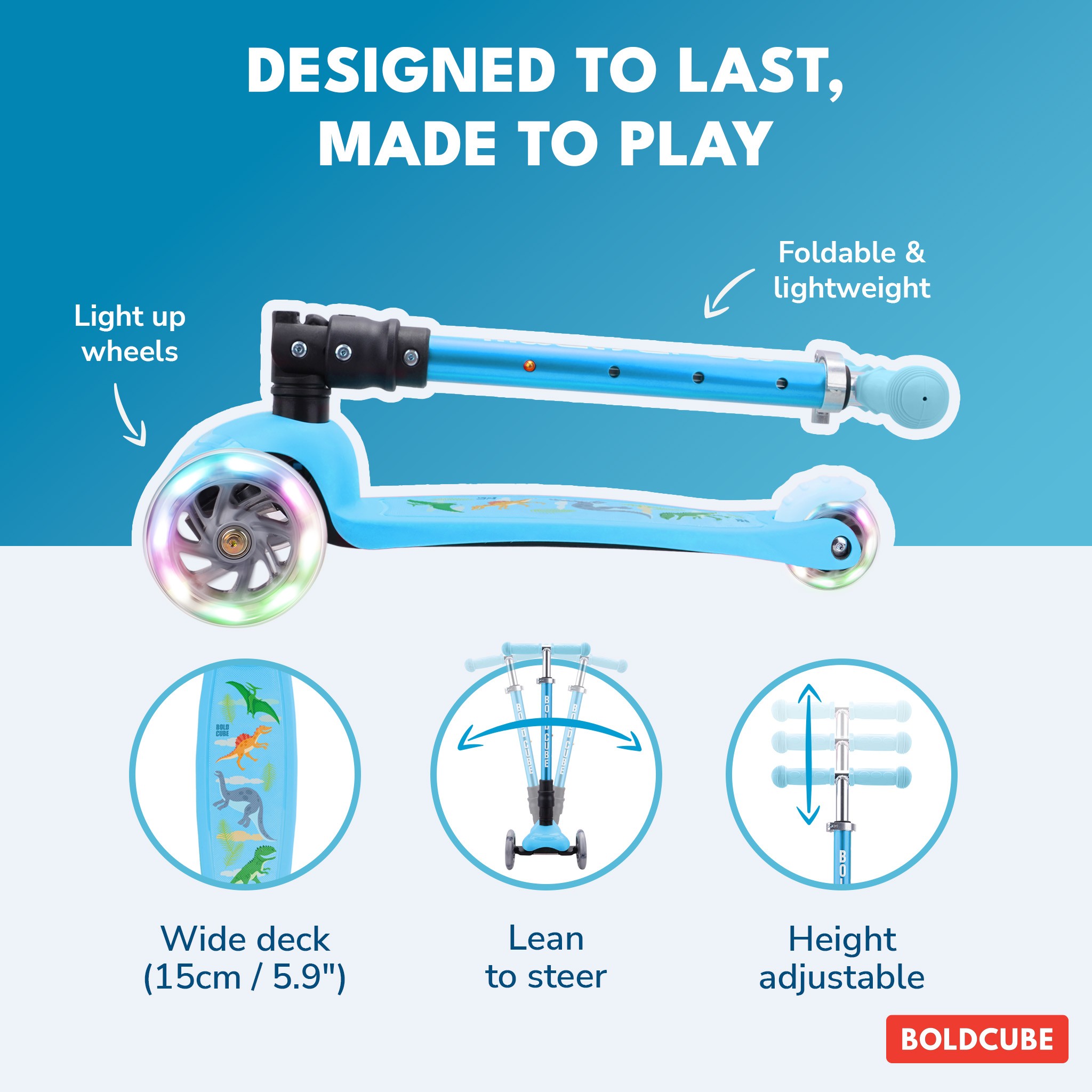 BOLDCUBE Teeny Fold, blue: designed to last, made to play