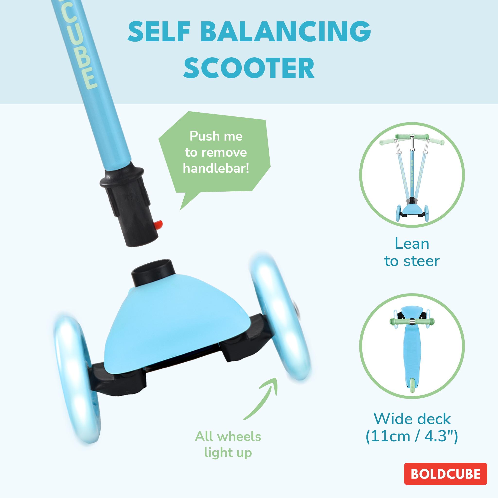 BOLDCUBE Teeny scooter, blue colorway