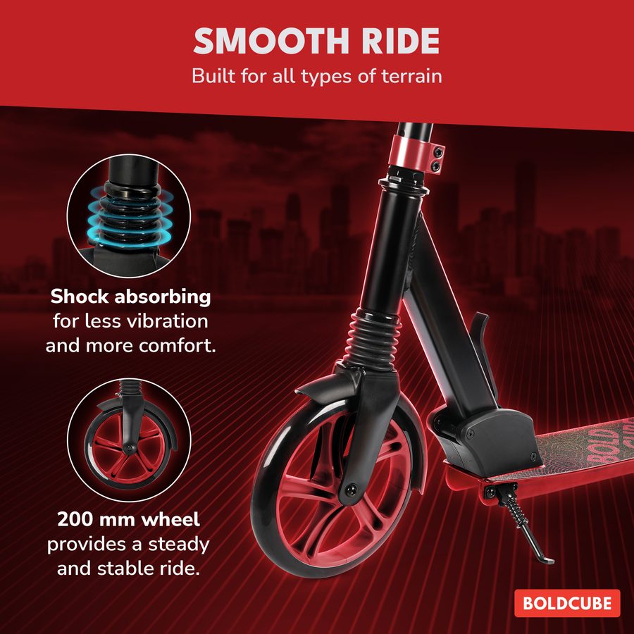 BOLDCUBE Big 2 Wheel, burgundy: smooth ride