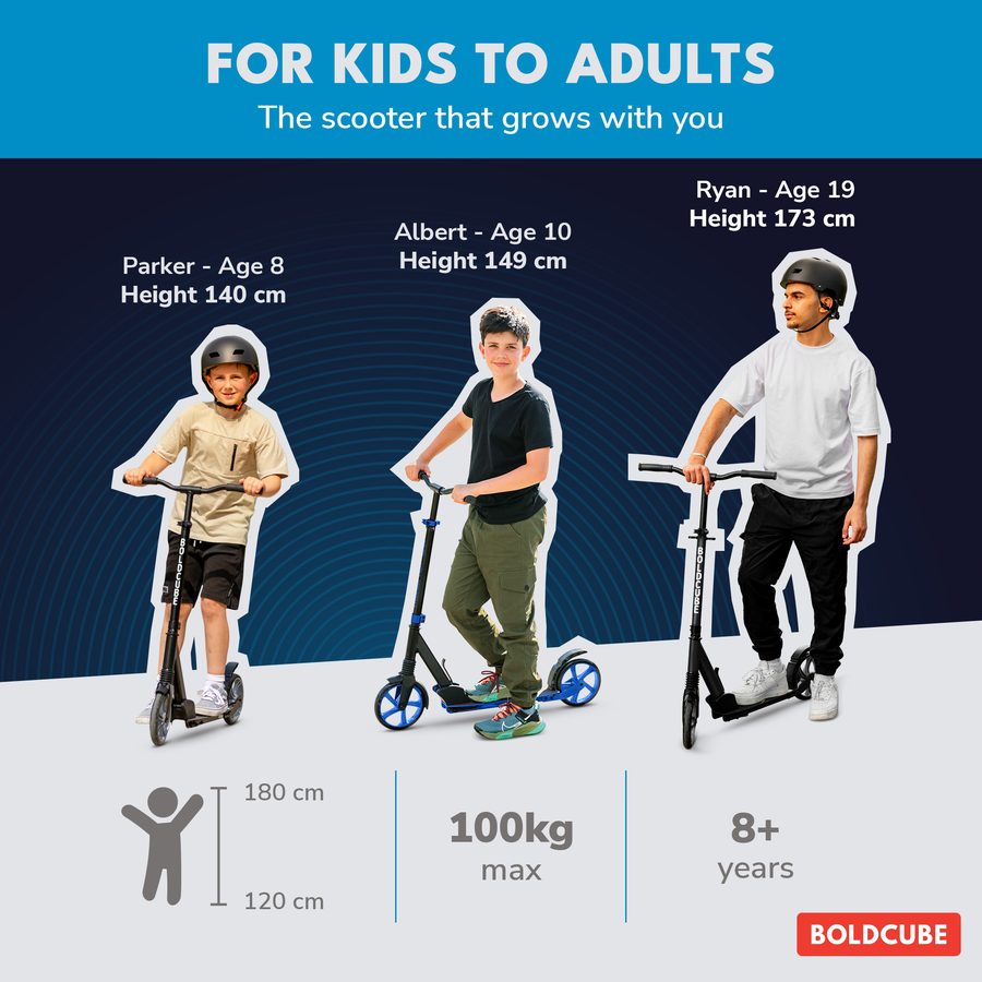 BOLDCUBE Big 2 Wheel, deep blue: for kids to adults