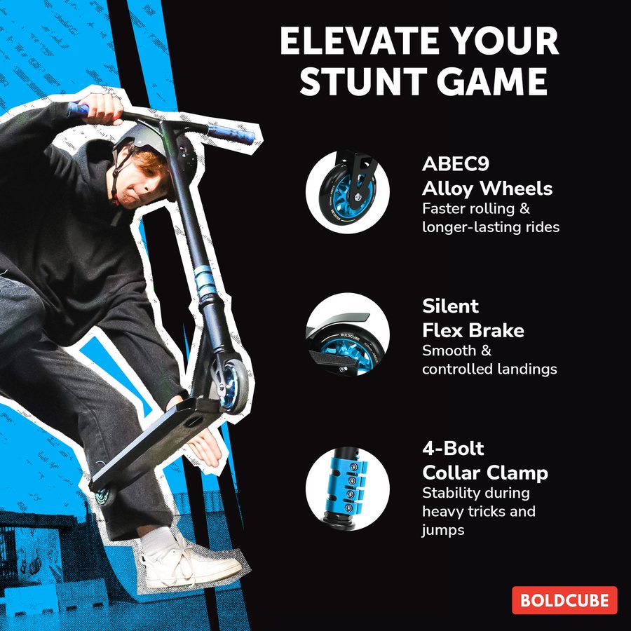 BOLDCUBE infographic, cyan colorway