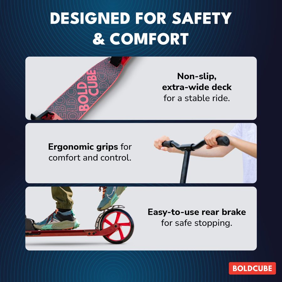 BOLDCUBE Big 2 Wheel, deep blue: designed for safety and comfort