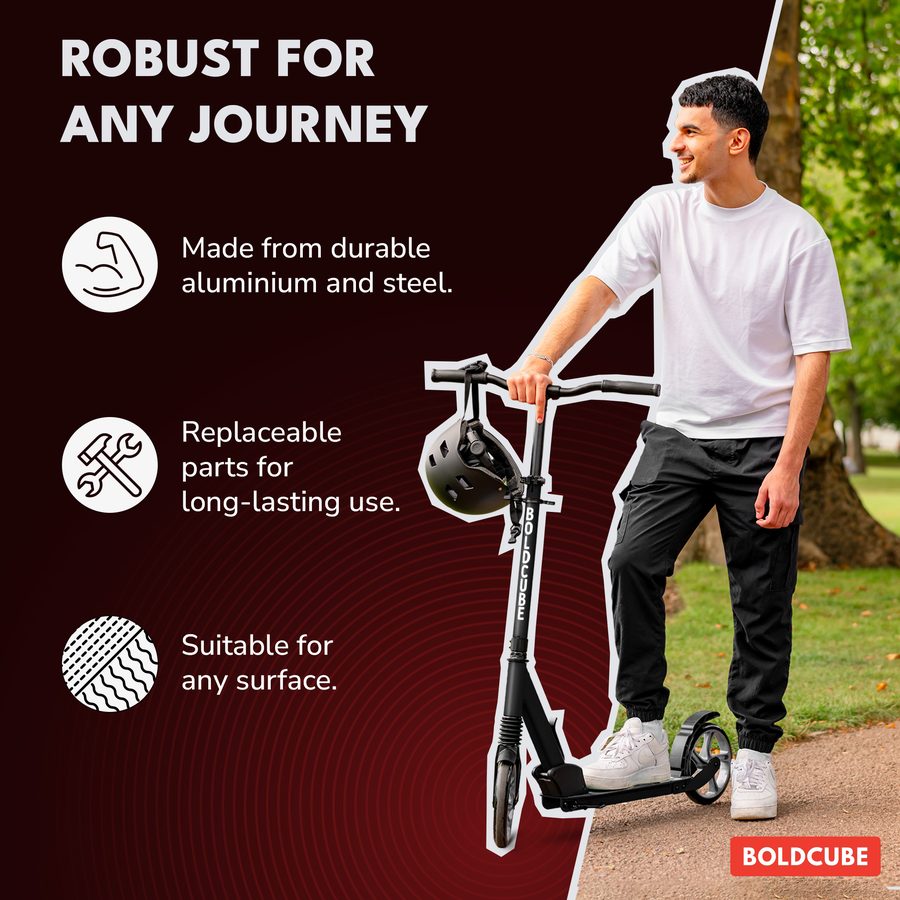 BOLDCUBE Big 2 Wheel, burgundy: robust for any journey