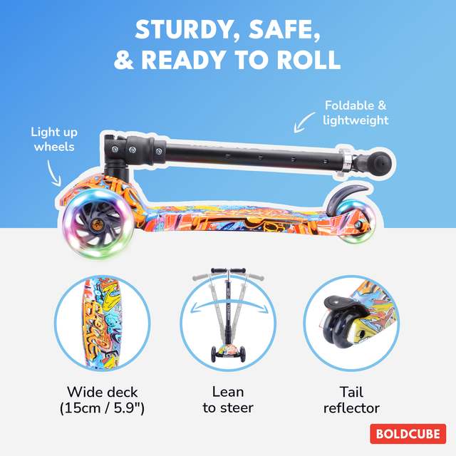 BOLDCUBE Big 3 Wheel, graffiti: sturdy, safe, and ready to roll