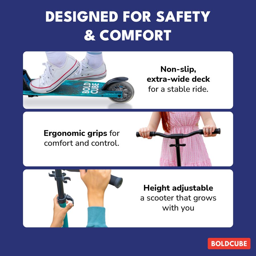 BOLDCUBE Deluxe 2 Wheel, sapphire: designed for safety and comfort