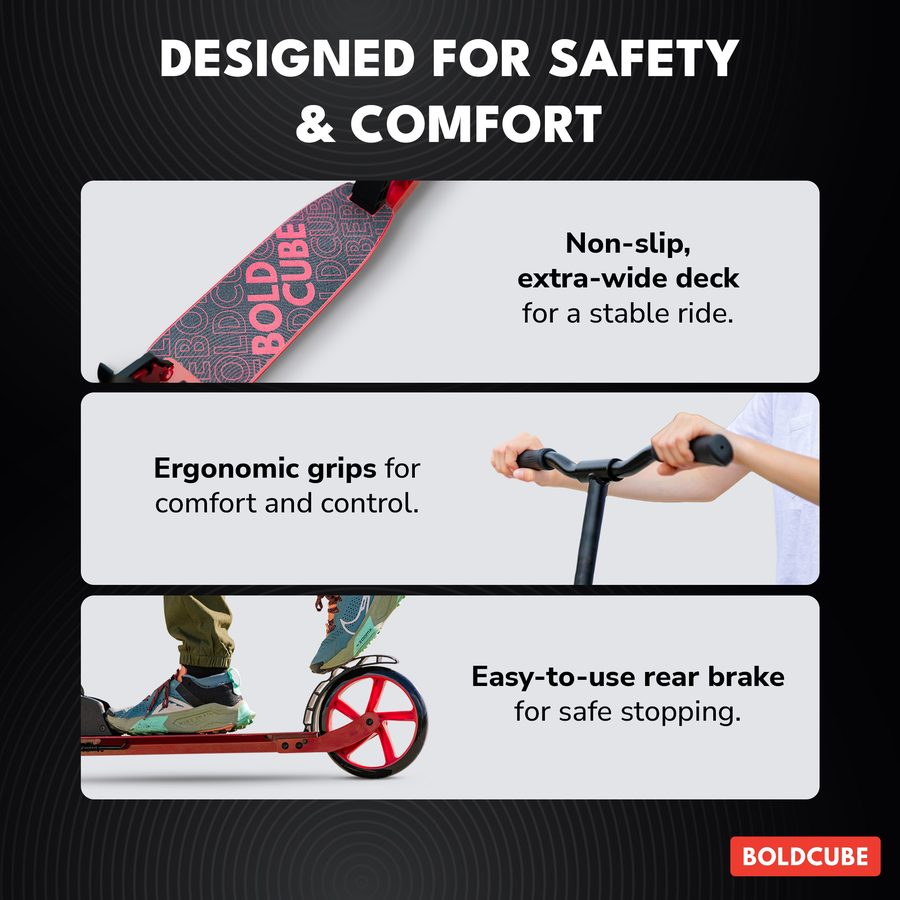 BOLDCUBE Big 2 Wheel, charcoal: designed for safety and comfort