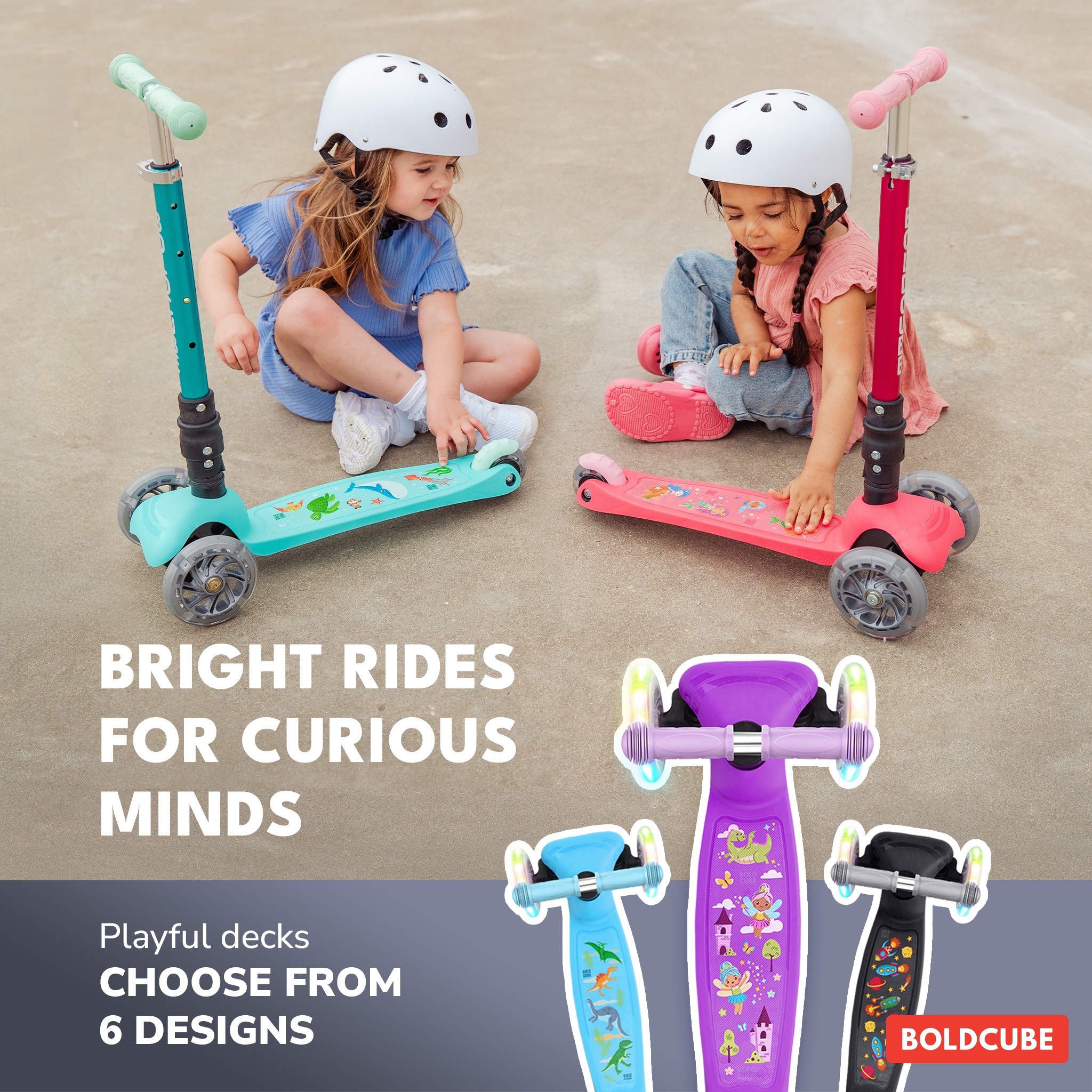 BOLDCUBE Teeny Fold, black: bright rides for curious minds