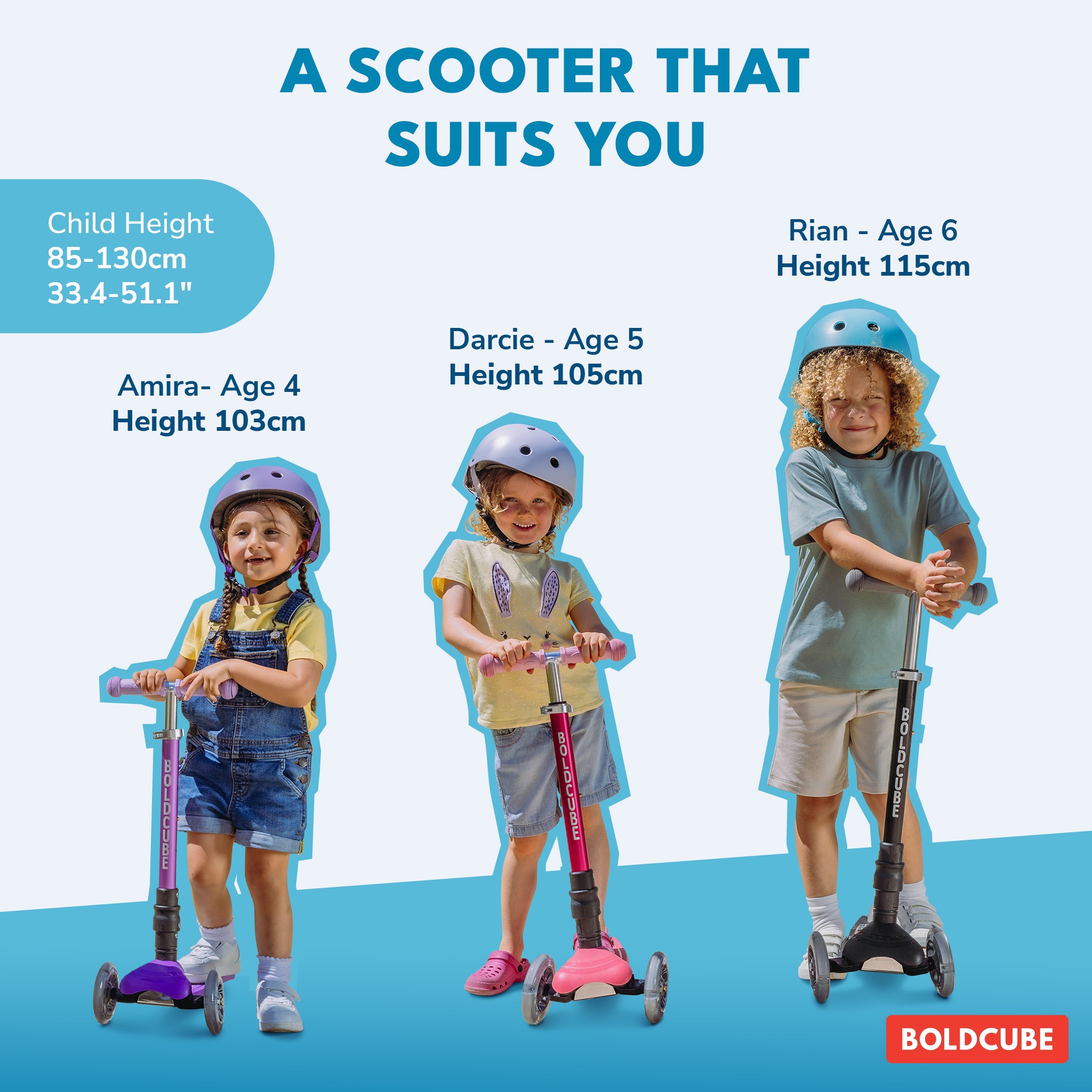 BOLDCUBE Teeny Fold, blue: a scooter that suits you