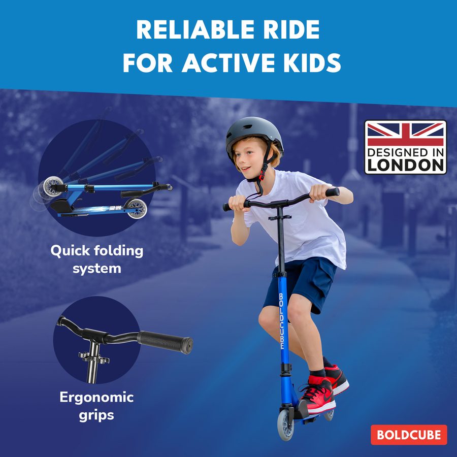 BOLDCUBE Deluxe 2 Wheel, sapphire: reliable ride for active kids