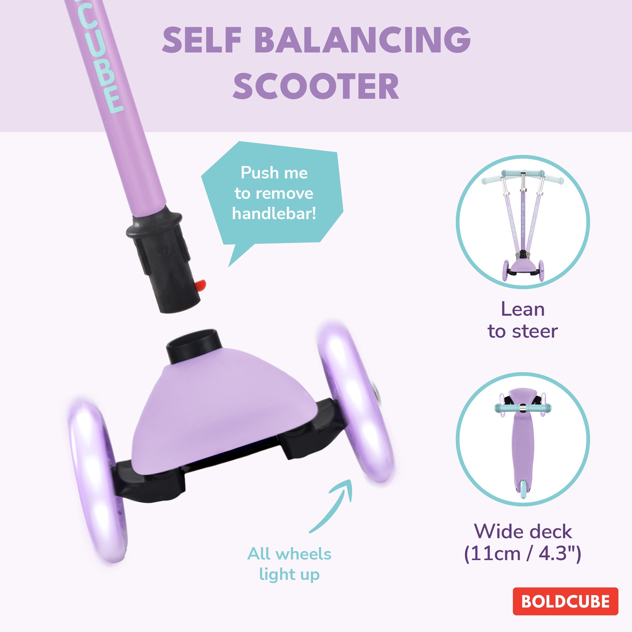 BOLDCUBE Teeny scooter, lilac colorway