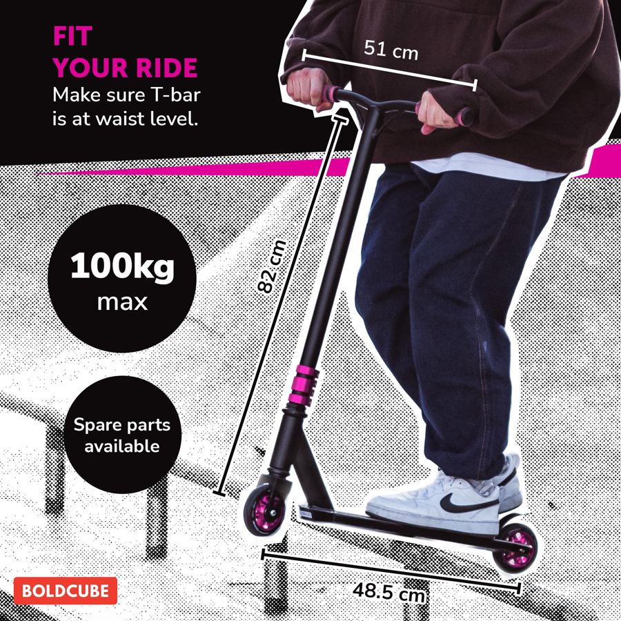 BOLDCUBE infographic, pink colorway